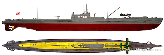 IJN I-54 [Submarine] - drawings, dimensions, figures